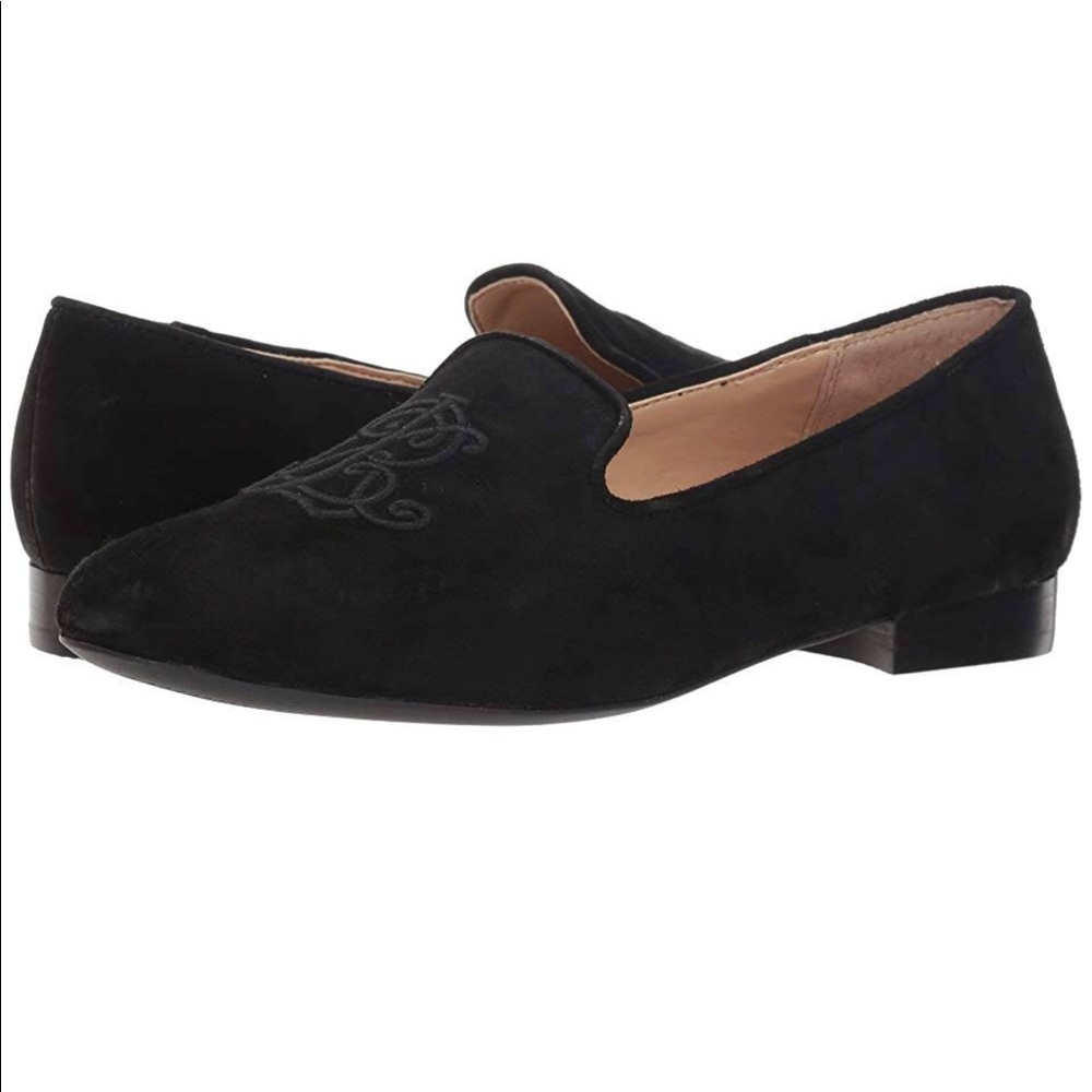 Ralph Lauren Black Suede Flats